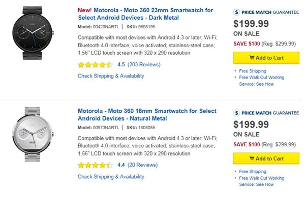 Moto 360售价腰斩：迄今最美智能表