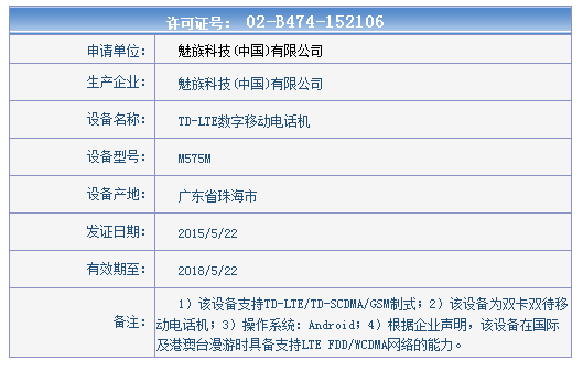 这就是MX5？魅族神秘新机现身工信部