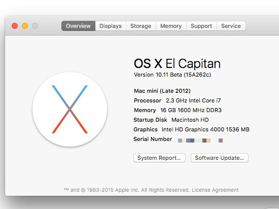 苹果OS X El Capitan第五公测版临时撤回