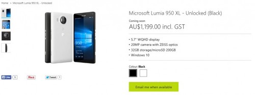 微软Lumia 950/950XL各地售价差距高达1500