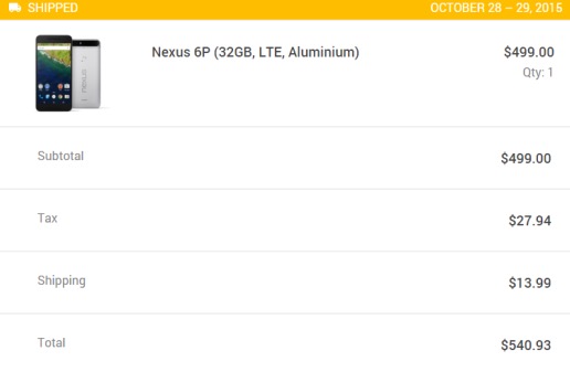 终于等到你！消息称Nexus 6P已经发货