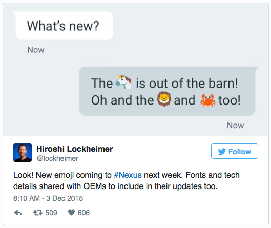 安卓新emoji表情下周推送 Nexus最早尝鲜