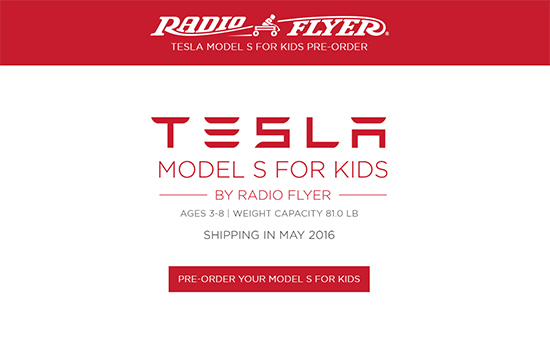 从小就当高富帅！儿童版特斯拉Model S即将开售