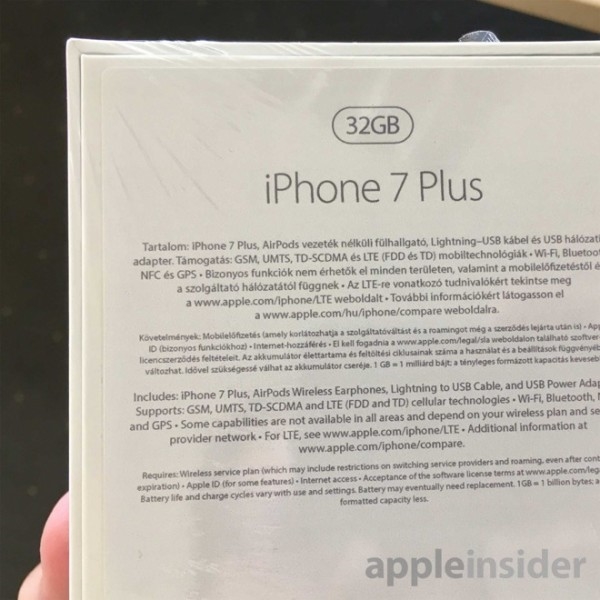 iPhone 7 Plus包装盒曝光：附赠无线耳机？