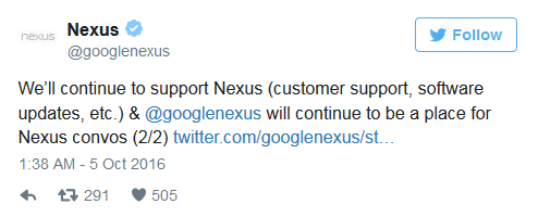 再见Nexus！谷歌将继续支持软件更新