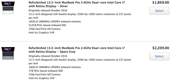 MacBook Pro也出翻新机了！最便宜也要上万