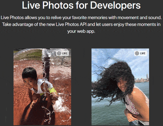 让鲜活的照片可在网页播放 苹果发布Live Photos开发者工具