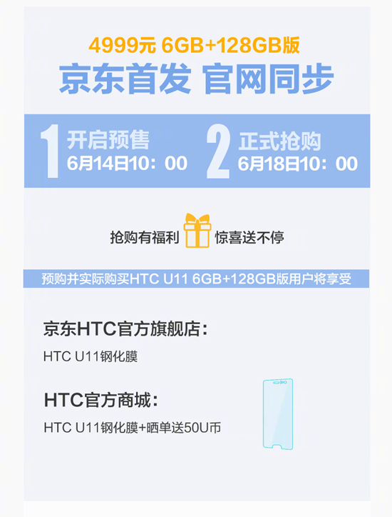 HTC U11 6GB顶配版来袭：售价4999元 入手还是得有勇气