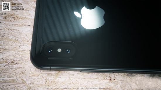 不出意外iPhone 8就是长这样了：全面屏惊艳 额头开孔感人
