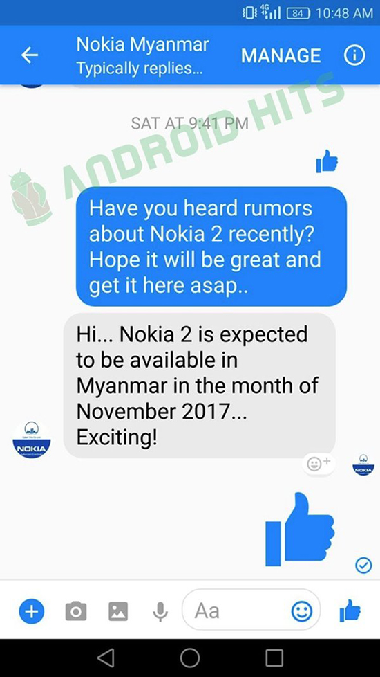 HMD入门机Nokia 2何时推出？诺基亚：11月份见