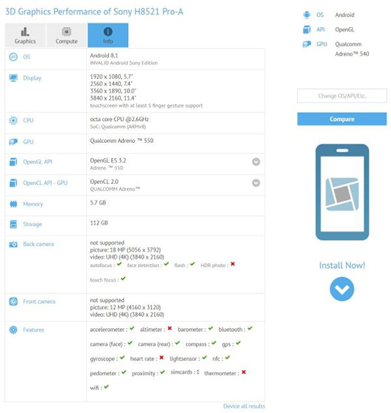 一众索尼新机GFXBench跑分曝光:高中低端全覆盖,风格大变