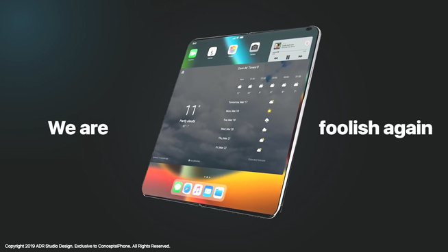 iPhone X Fold折叠概念机：惊艳不输三星华为 果粉看了忍不住