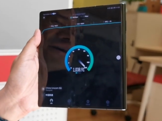 华为Mate X实测5G网速：下载速率超1Gbps 最快今年能尝鲜