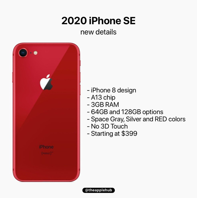 苹果iPhone 9将于3月中旬来袭 A13处理器加持性价比诱人