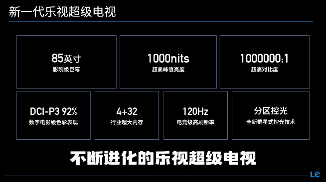 乐视回归主战场？天玑8100新旗舰就位！85寸新超级电视也不会落下