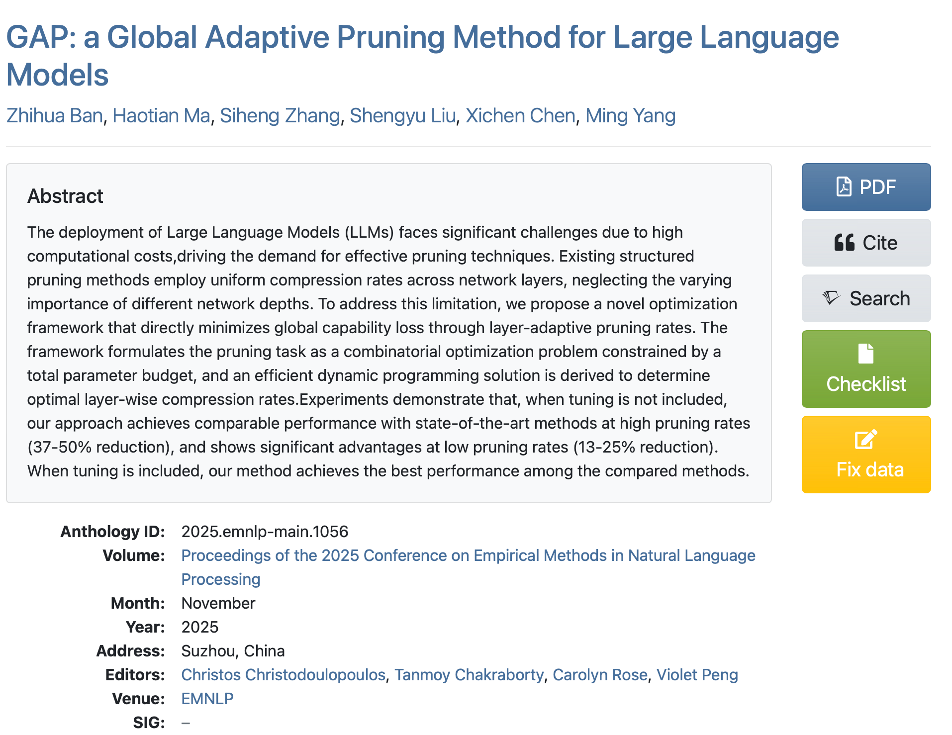 国际学术界权威认可！视源“模型剪枝”论文入选国际会议EMNLP